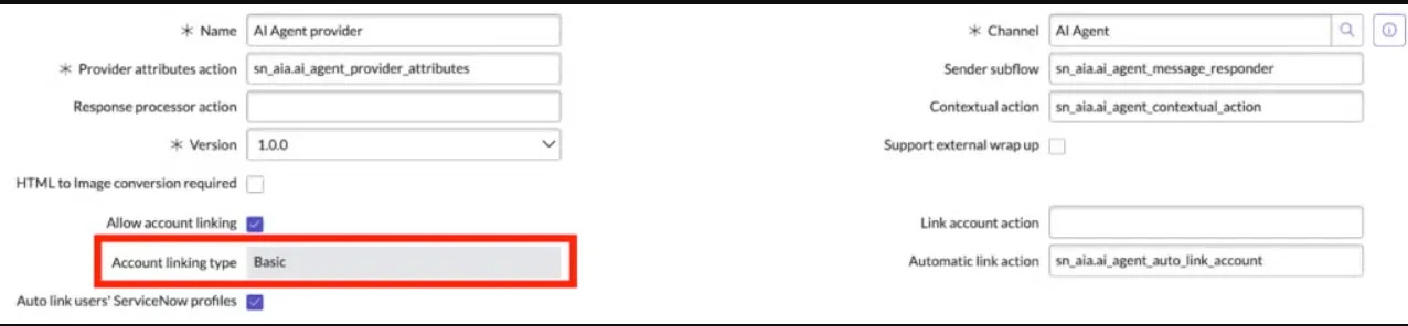 Ο τύπος σύνδεσης λογαριασμού για τον πάροχο AI Agent δεν επέβαλε MFA